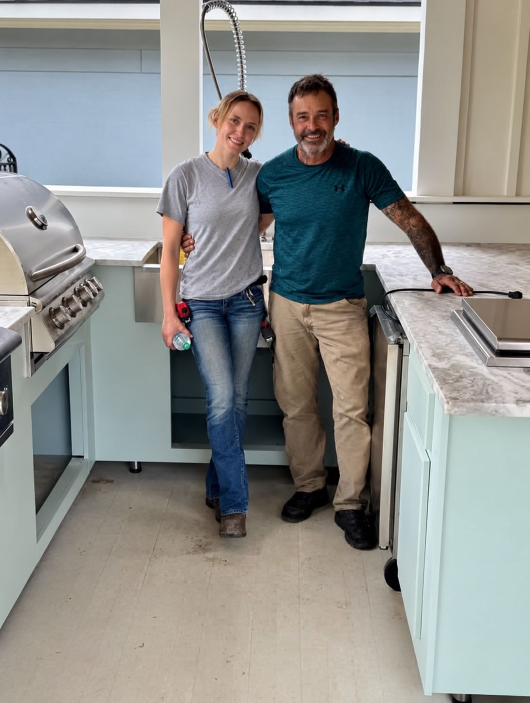 The master plumber, Kevin, and his daughter, Gracie